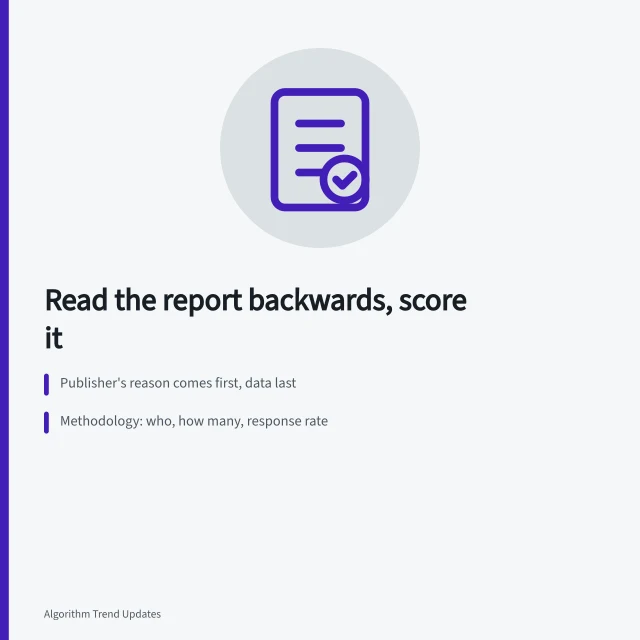 Card on reading annual trend reports in twenty minutes. How to read an annual trend report in about twenty minutes